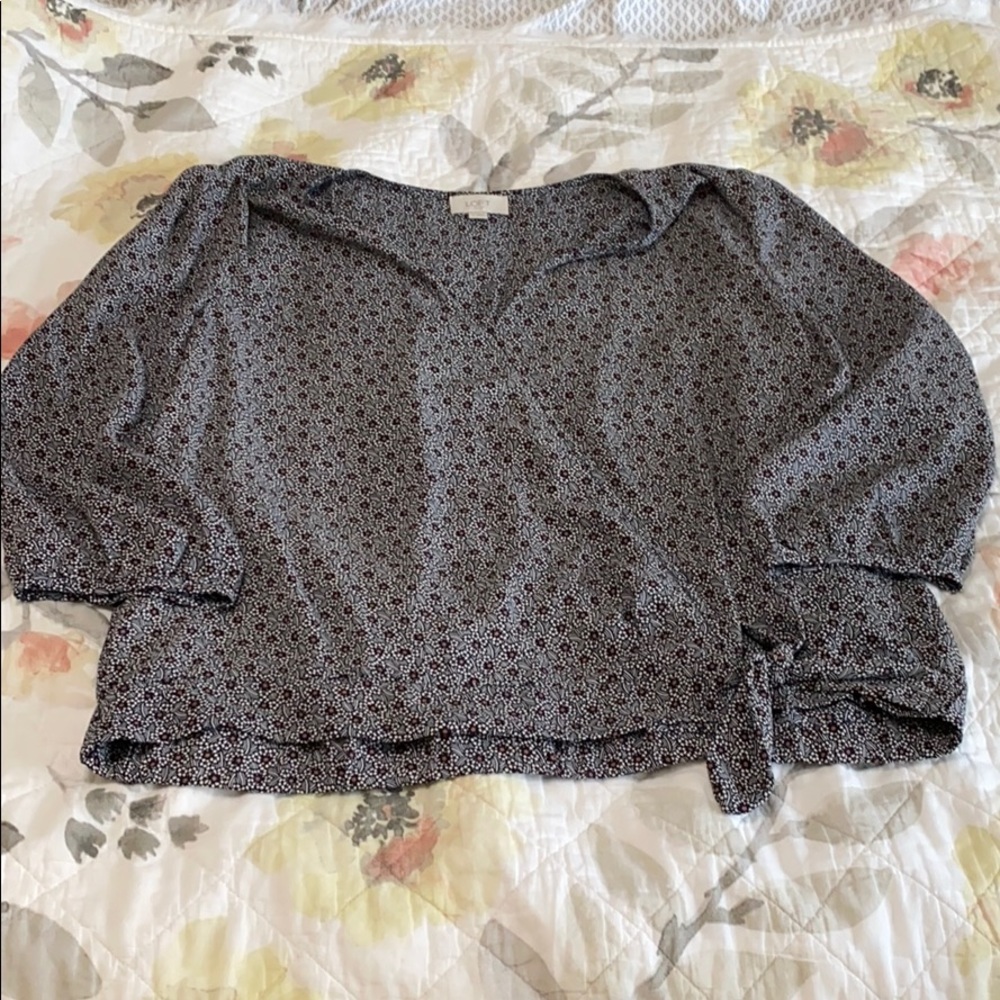 Loft Outlet Faux Wrap Blouse - Picture 1 of 8